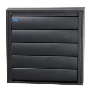 Renson Luchtrooster 433 dampkap lamellenrooster zwart  9005 210x210 mm